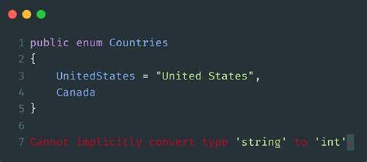 Can Enum have string value C#?