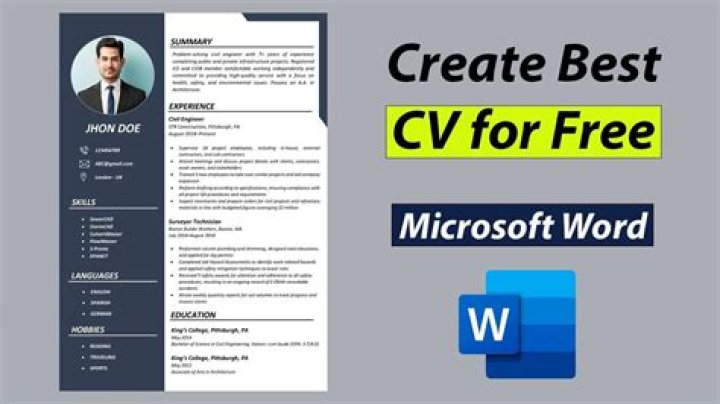 Can you make a CV on Microsoft Word?