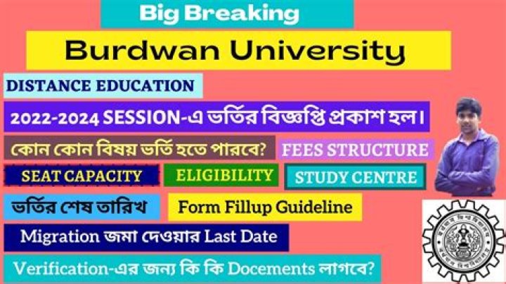 Does Burdwan University offer Distance Education?