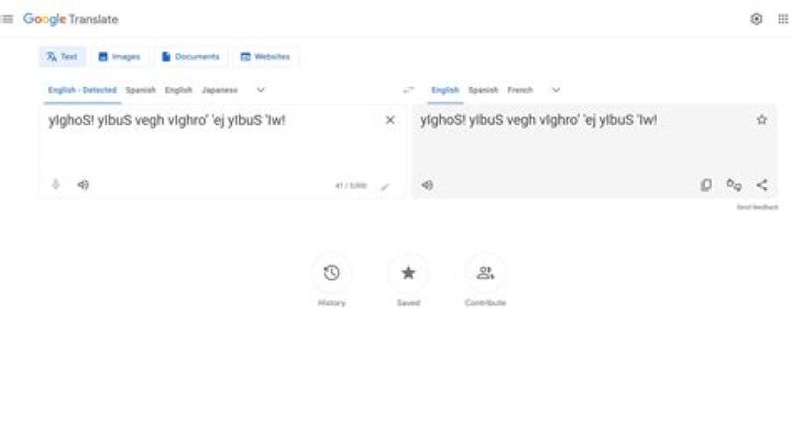 Does Google translate have Klingon?