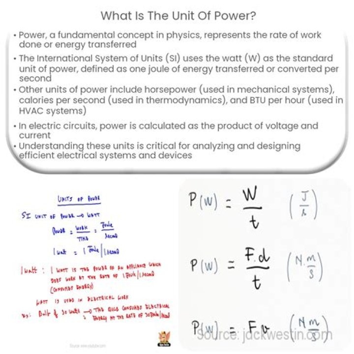 How do you calculate unit in power system?