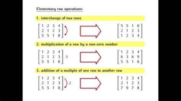 How do you do elementary row operations?