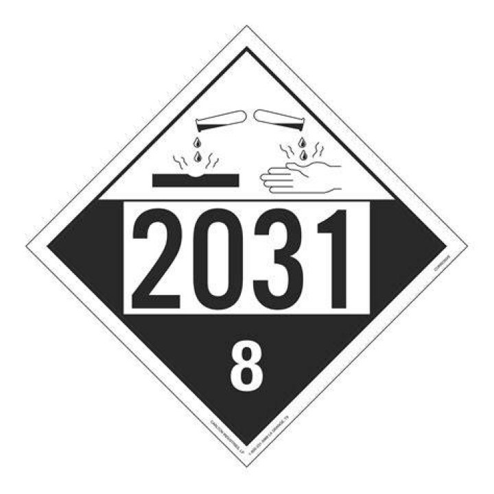 What does placard 2031 mean?