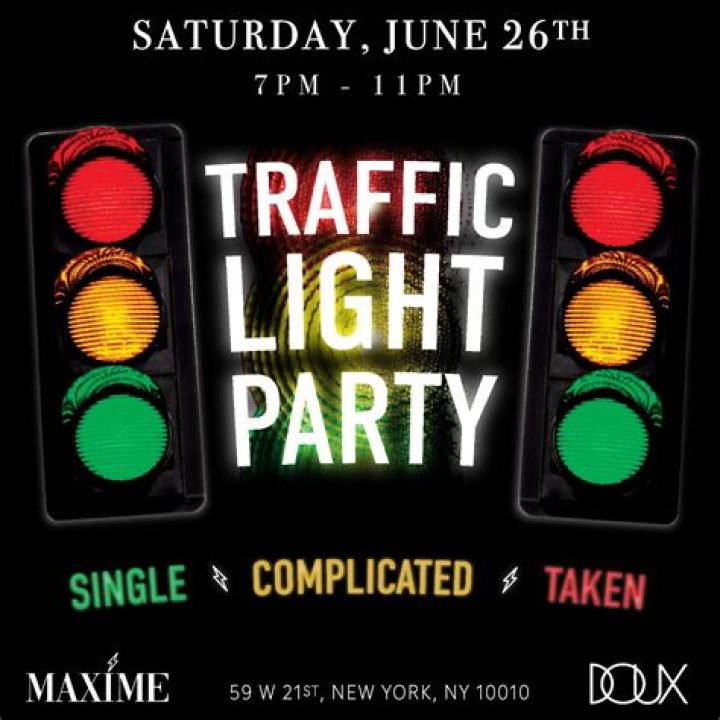 What does yellow mean at a stop light party?