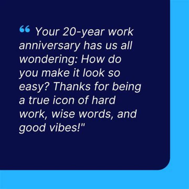 What is 20th work anniversary called?