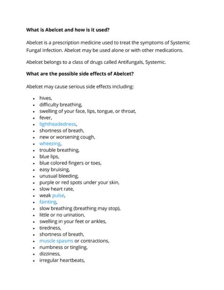 What is Abelcet used for?
