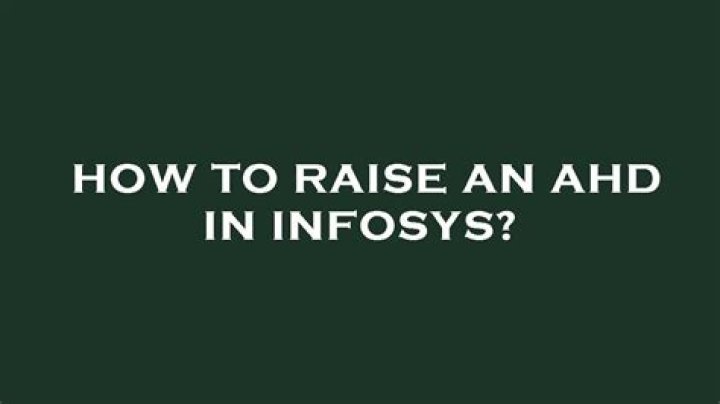 What is AHD in Infosys?