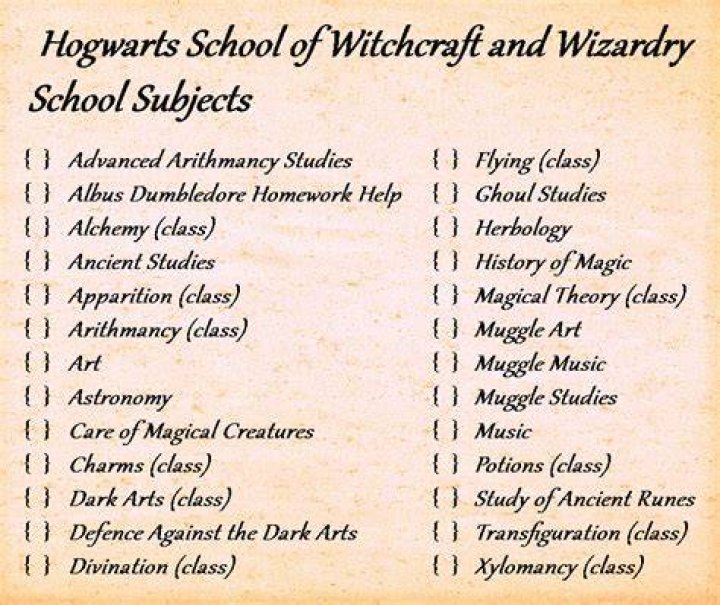 What subjects do they teach at Hogwarts?
