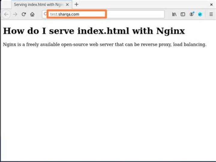 Where is index HTML Nginx?