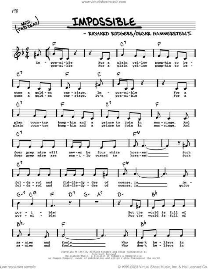 Who originally wrote the song Impossible?