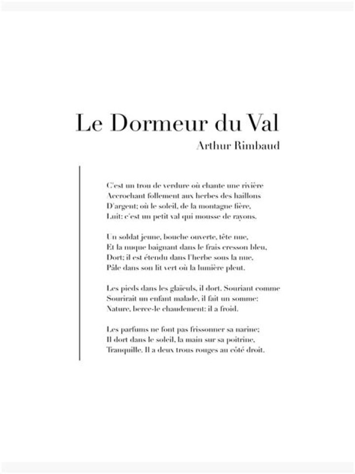 Who wrote Le Dormeur du Val?