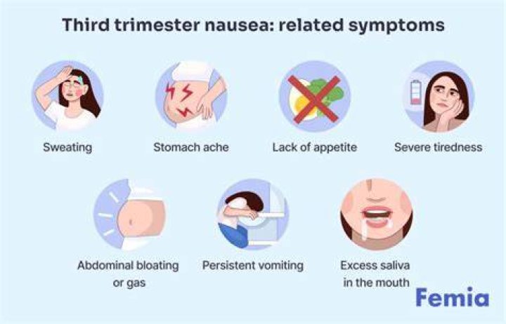 Why do I feel nauseous in my third trimester?